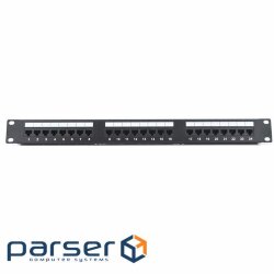 Патч-панель Ritar 19 24 порту UTP cat.5e з менеджментом кабелю (07514) (07415)