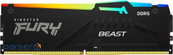 Модуль пам'яті KINGSTON FURY Beast RGB DDR5 6000MHz 32GB Kit 2x16GB (KF560C40BBAK2-32)