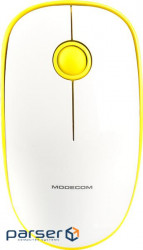 Миша Modecom MC-WM112, беспроводная, 3кн., 1600dpi, бело-желтая (M-MC-WM112-290)