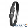 Дата кабель USB 2.0 AM to Micro 5P 0.2m браслет black Extradigital (KBU1783)