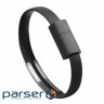 Дата кабель USB 2.0 AM to Micro 5P 0.2m браслет black Extradigital (KBU1783)