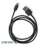 Дата кабель USB 2.0 AM to Micro 5P PVC 1m black Vinga (VCPDCM1BK)