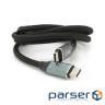 Дата кабель USB-C to USB-C 1.0m USB 3.2 Gen2 100W 10Gbps 4K60Hz black  (YT-TC-TC-B-1m(male to male))
