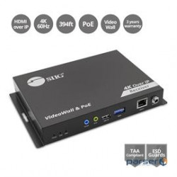 SIIG Video Accessory CE-H27G11-S1 4K 60Hz HDMI over IP Matrix- Receiver Brown Box