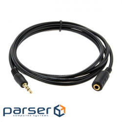 Extension cable VOLTRONIC mini-jack 3.5 mm 5m Black (YT-AUXCCA(M) (F)-5.0 (YT-AUXCCA(M)/(F)-5.0-B)