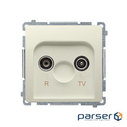Розетка Basic TV+R проходная, бежевый (BMZAP10/1.01/12)