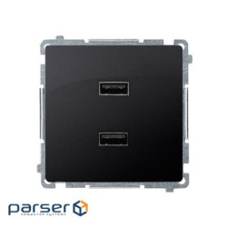Розетка Basic USB 2x 5V 2.1A, матовый графит (BMC2USB.01/28)