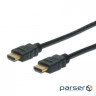 Кабель мультимедійний HDMI to HDMI 3.0m Digitus (AK-330114-030-S)