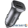 Автозарядка 2xUSB 30W (USB-A + USB-C) QC 4.0 Сіра (EC305) UGREEN (25845) (EC305) UGREEN (25845)