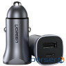 Автозарядка 2xUSB 30W (USB-A + USB-C) QC 4.0 Сіра (EC305) UGREEN (25845) (EC305) UGREEN (25845)