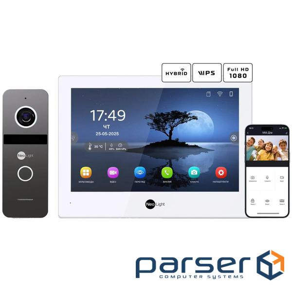 Комплект відеодомофона Neolight ALPHA Hybrid + SOLO FHD Graphite