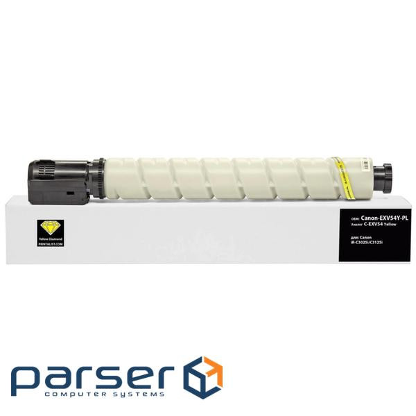 Тонер-картридж Printalist Canon iR-C3025i/C3125i C-EXV54 Yellow (Canon-EXV54Y-PL)