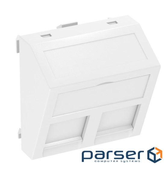 Інформ. панель кутова 45х45, 2 RJ45 (Keystone, R&M cat.6A), пуста / біла OBO Bettermann 6119250 OBO Bettermann 6119250