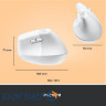 Вертикальна міша LOGITECH Lift Vertical Ergonomic Mouse Off-White (910-006475)