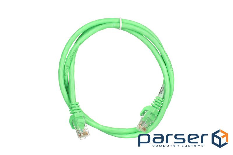Patch cord 2E Cat 6,UTP,RJ45, 26AWG ,7/0.16 Cu, 1.00 m,PVC, Green (2E-PC6COP-100GRN)
