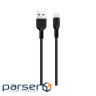 Дата кабель USB 2.0 AM to Micro 5P 3.0m 2A X20 black HOCO (6957531068945)