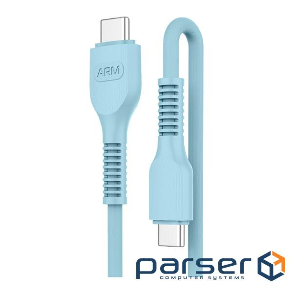 Дата кабель USB-C to USB-C 1.0m AR88 3A blue Armorstandart (ARM65292)