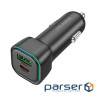 Зарядний пристрій BOROFONE 1xUSB-C PD30W + 1xUSB QC3.0 car adapter black (6941991110818)