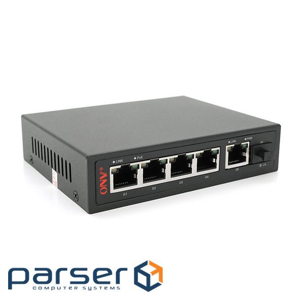 4х портовий PoE Full Gigabit комутатор ONV-POE33108PFG, 4xPoe1000Мбіт + 2х1000 Мбі (ONV-POE33064PFG) (ONV-POE33064PFG)