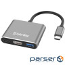 Хаб USB ColorWay "3-in-1", Grey, Type-C 3.0 - 1xType-C 3.0 (100 Вт) / 1xUSB 3.0 / HDMI 4K (CW-HUB08)