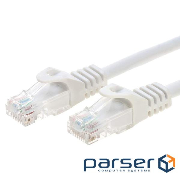 Патч корд PowerPlant cat.5e, UTP, 3 м, белый (CA911592)