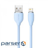 Дата кабель USB 2.0 AM to Lightning 2.0m 2.4A Jelly Liquid Silica Gel Blue Baseus (CAGD000103)