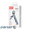 Хаб USB ColorWay "4-in-1", Grey, Type-C / USB 3.0 - 1xUSB 3.0 / 2xUSB 2.0 / 1xType-C 2.0, (CW-HUB06)