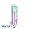 Дата кабель USB 2.0 AM to Type-C 1.0m soft silicone violet ColorWay (CW-CBUC044-PU)