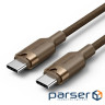 Кабель Vention USB Type-C - USB Type-C (M/M), 60W, 3A, 2 м, Copper (TRDJH)