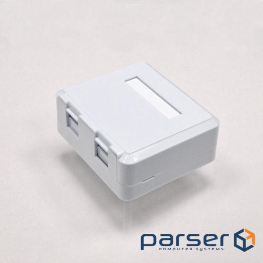 Розетка настінна для 2хRG45 без модулів в KeyStone (KD-WP04-B)