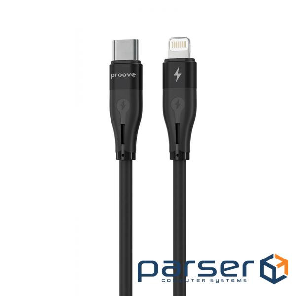 Кабель Proove Soft Silicone Type-C to Lightning 27W (1m) black (CCSO27002101)
