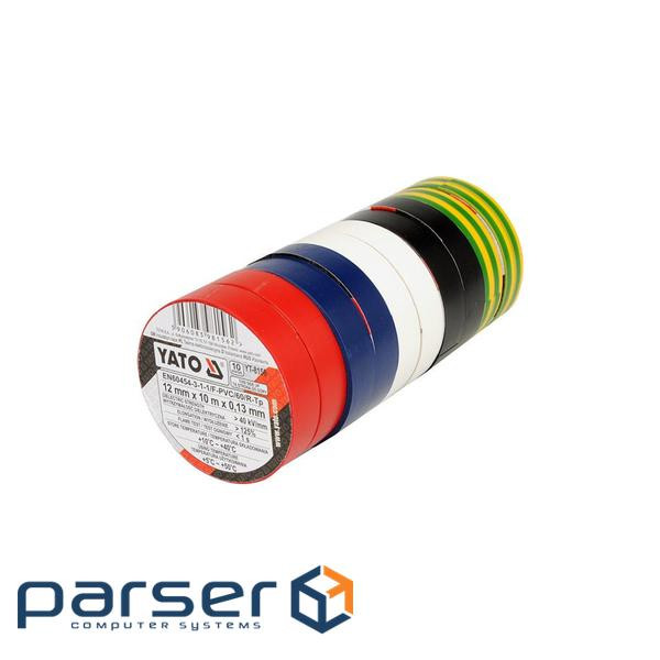 Ізоляційна стрічка Yato YT-8156 10мм x 12м 10 шт .