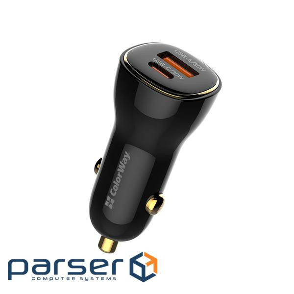 Зарядний пристрій ColorWay PowerDelivery PPS USB (USB-A + USB-C) (60W) Black (CW-CHA046PD-BK)