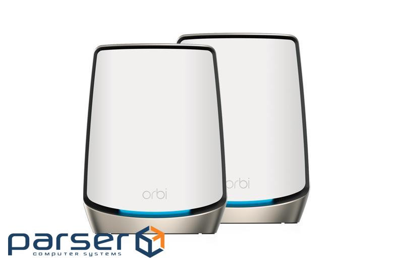 Система WiFi-Mesh NETGEAR Orbi RBK862S AX6000, 2мод, білий (RBK862S-100EUS) (RBK862S-100EUS)