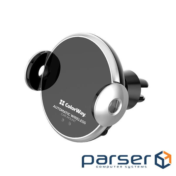 Бездротове зарядний пристрій ColorWay AutoSense Car Wireless Char (CW-CHAW035Q-BK)