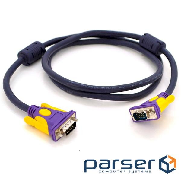 MERLION VGA cable 1.5m Purple (YT-VGA(M) (M)3+4PR-1.5M) (YT-VGA(M)/(M)3+4PR-1.5m)