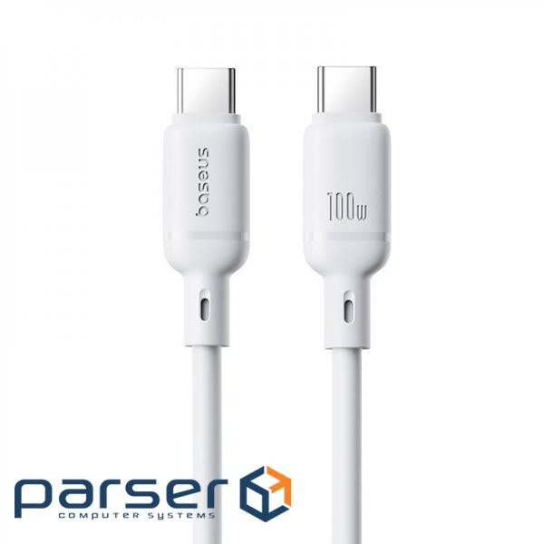 Кабель Baseus Silky Series Fast Charging Type-C to Type-C 100W (2m) white (P10377704213-01)