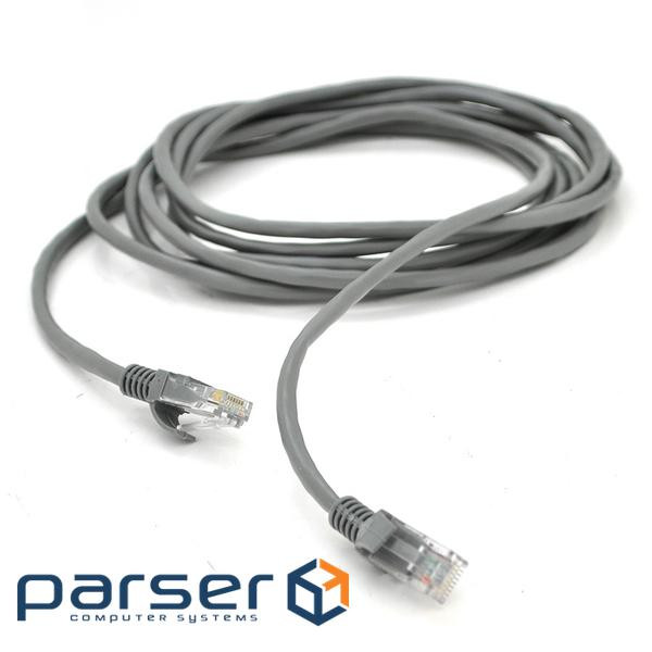 Патч-корд 0.5м, UTP, cat.5e, CCA, grey Ritar (PCR-CCA / 0.5G)