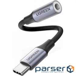 Адаптер UGREEN AV161 USB-C 3.5mm Headphone Adapter USB-C - mini-jack 3.5 мм 0.1м Black (80154)