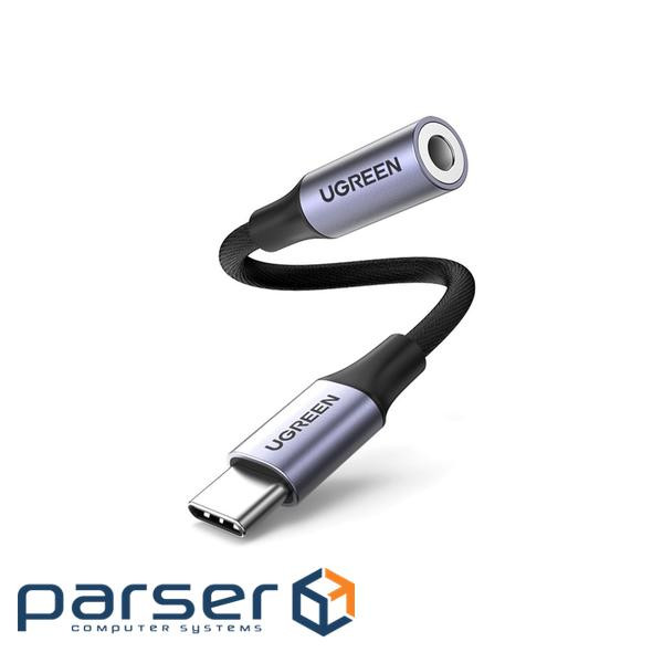 Адаптер UGREEN AV161 USB-C 3.5mm Headphone Adapter USB-C - mini-jack 3.5 мм 0.1м Black (80154)