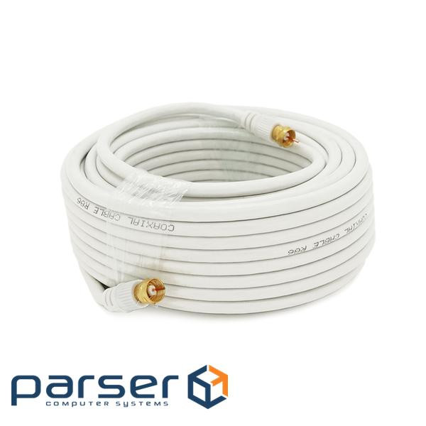 Патчкорд коаксіальний RG6 TV-50WH, gold connector RG59, 15m (TV-50WH-15) RG6 TV-50WH, gold connector RG59, 15m (TV-50WH-