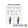 Кабель мультимедійний HDMI M to HDMI M 1.0m V2.1 8K60Hz Cabletime (CA915835)