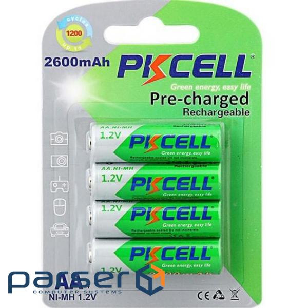 Акумулятор PkCell AA R6 NiMH 2600mAh * 4 (PC/AA2600-4BA)