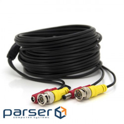 Cable for video surveillance cameras Ritar BNC+DC 20m to 5MP AHD/CVI/TVI/CVBS black 