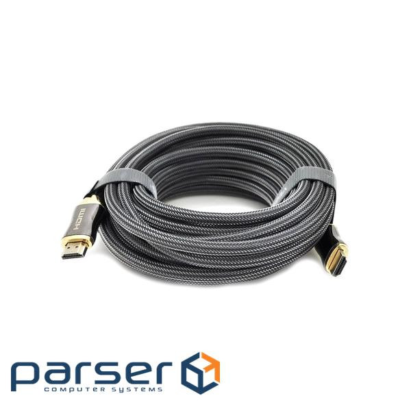 Кабель мультимедійний HDMI to HDMI 10.0m v2,0, OD-8.0mm 2K * 4K VEGGIEG (YT-HDMI(M)/(M)HX-10)