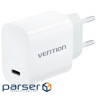 Зарядний пристрій Vention 1xUSB-C PD30W + cable USB-C to USB-C white (G18W0-EU)