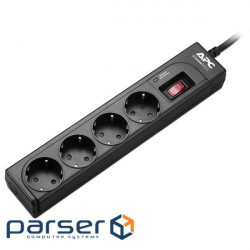 Filter APC Essential SurgeArrest 4 outlets, Black (P43B-RS)