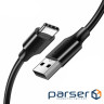 Дата кабель USB 2.0 AM to Type-C 1.5m US287 (Black) Ugreen (60117)