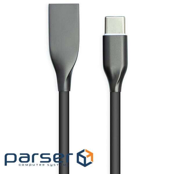 Дата кабель USB 2.0 AM to Type-C 2.0m black PowerPlant (CA911257)