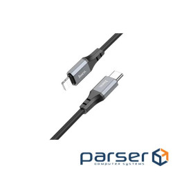 Дата кабель USB-C to Lightning 1.0m PD silicone X86 black HOCO (6931474777898)